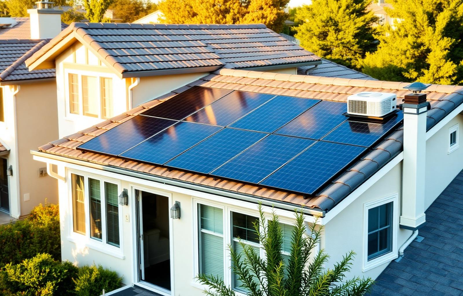 A bright home with solar panels and modern exterior upgrades